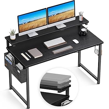 Amazon | KKL デスク パソコンデスク 机 幅120cm モニター台高さ